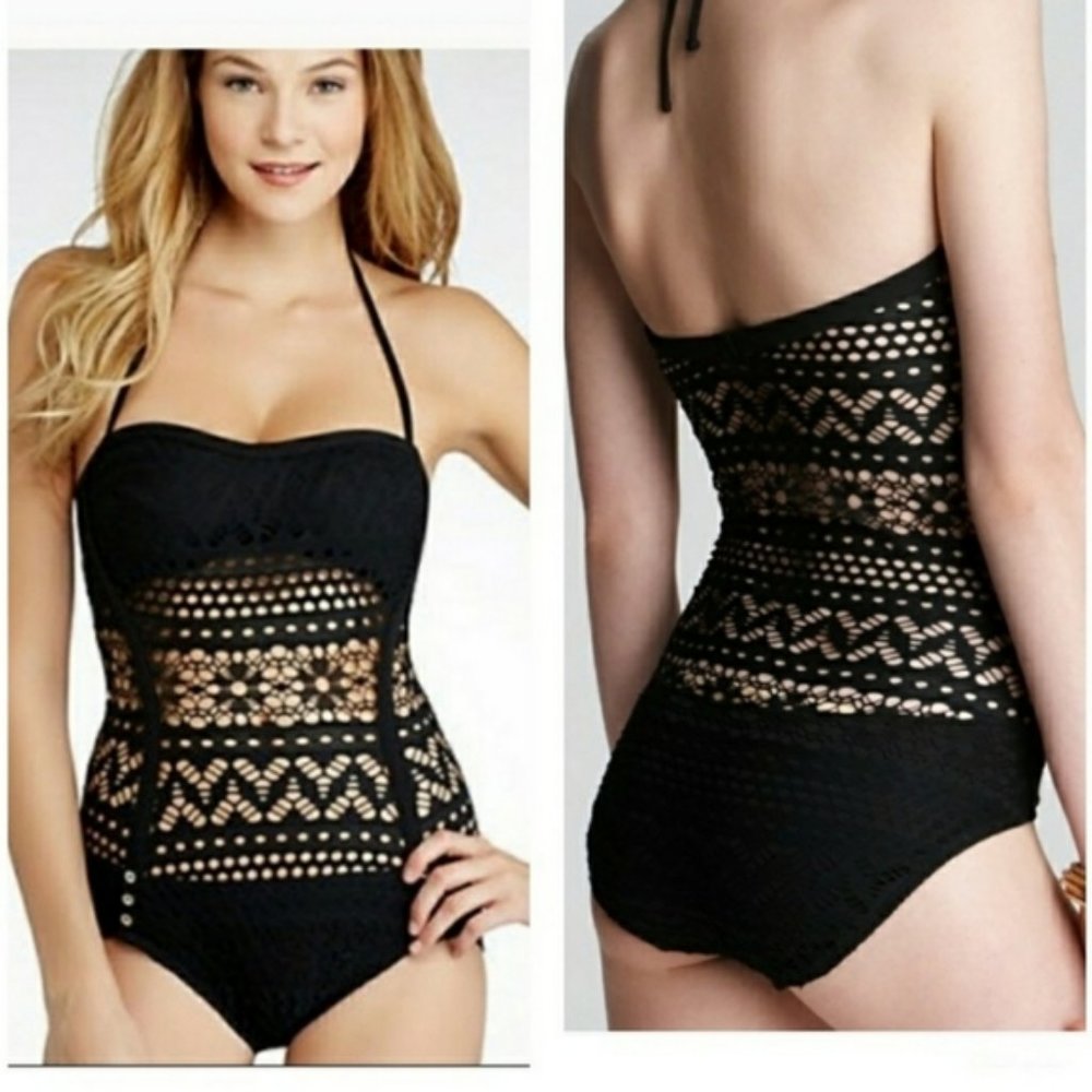 Like New! Robin Piccone Penelope Crochet One Piece - Size 6 - Picture 7 of 7